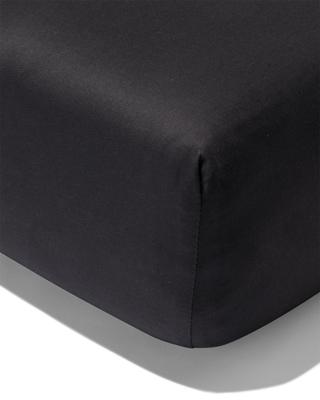 HEMA Hoeslaken 180x200cm satijn donkergrijs (donkergrijs)