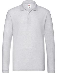 Fruit Of The Loom F541N Premium Long Sleeve Polo - Athletic Heather - L