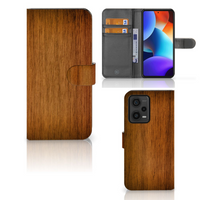 Xiaomi Redmi Note 12 Pro Plus Book Style Case Donker Hout