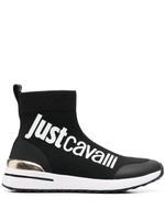 Just Cavalli baskets en maille à logo imprimé - Noir - thumbnail