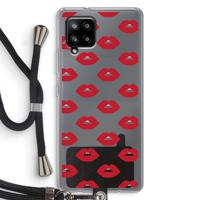 Lips: Samsung Galaxy A42 5G Transparant Hoesje met koord