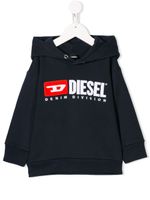 Diesel Kids sweat à capuche à logo brodé - Bleu - thumbnail