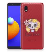 Silicone Back Case Samsung Galaxy A01 Core Boho Skull