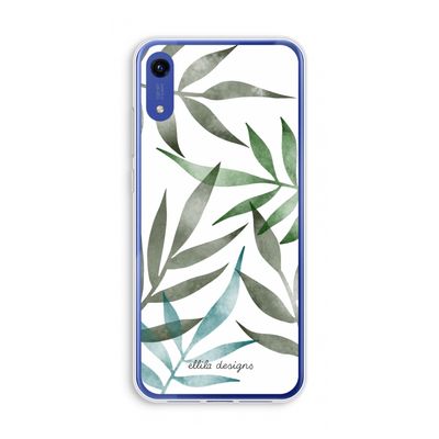 Tropical watercolor leaves: Honor Play 8A Transparant Hoesje