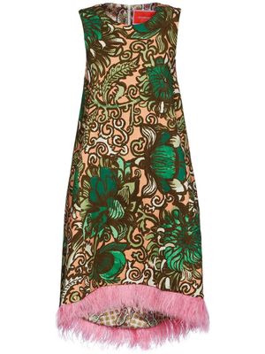 La DoubleJ robe La Scala à imprimé graphique - Vert