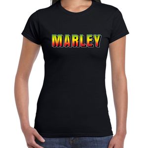 Marley fun tekst t-shirt zwart dames