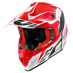 GIVI 60.1 Invert, Motorcross helm, Rood-Wit-Zwart