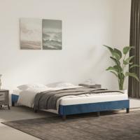Bedframe zonder matras 140x200 cm fluweel donkerblauw