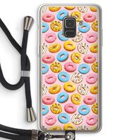 Pink donuts: Samsung Galaxy A8 (2018) Transparant Hoesje met koord