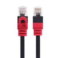 REXLIS platte CAT6-3 CAT6 Ethernet gevlochten Gigabit RJ45 LAN netwerkkabel lengte: 1m