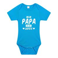 Mijn papa is de liefste cadeau baby rompertje blauw voor jongens