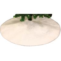 Feeric Christmas kerstboomrok - wit - 100 cm - polyester - rond - kerstboomrokken Feeric Christmas kerstboomrok - wit - 100 cm - polyester - rond - kerstboomrokken