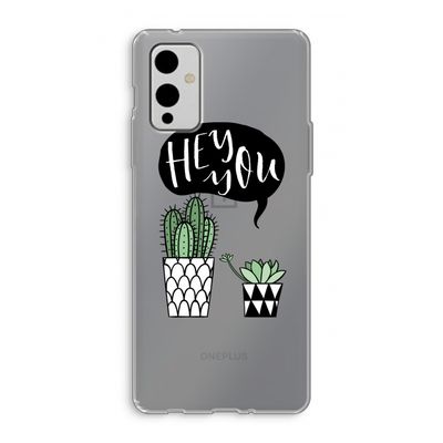 Hey you cactus: OnePlus 9 Transparant Hoesje
