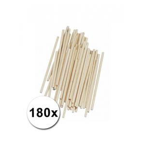 Rayher hobby materialen Knutselhoutjes - 180x stuks - naturel - 10 x 4 mm