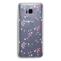 Small white flowers: Samsung Galaxy S8 Transparant Hoesje - thumbnail