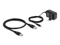 Delock 64182 USB 10 Gbps hub met 4 USB Type-A poorten + 1 snellaadpoort incl. Stroomvoorziening - thumbnail