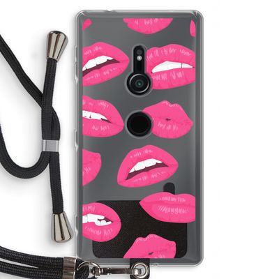 Bite my lip: Sony Xperia XZ2 Transparant Hoesje met koord