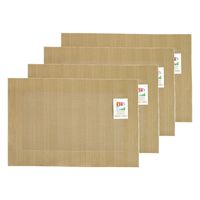 Placemats Hampton - 4x - goud - PVC - 30 x 45 cm