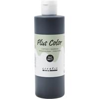 Plus Color acrylverf, zwart, 250 ml/ 1 fles