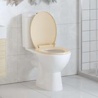 VidaXL Toiletbril soft-close ovaal beige