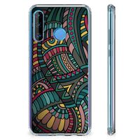 Huawei P30 Lite Doorzichtige Silicone Hoesje Aztec