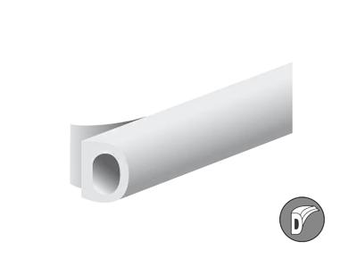 Ellen Tochtband d-profiel - wit - 8x6mm - 7.5m