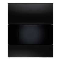 Urinoir Bedieningsplaat TECE Square Glas Zwart 10,4x12,4 cm (met zwarte toetsen)