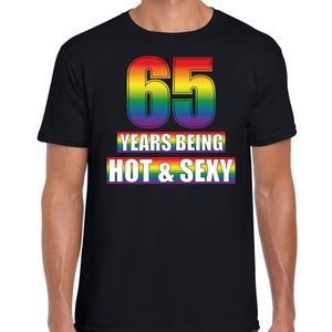 Hot en sexy 65 jaar verjaardag cadeau t-shirt zwart voor heren - Gay/ LHBT kleding / outfit