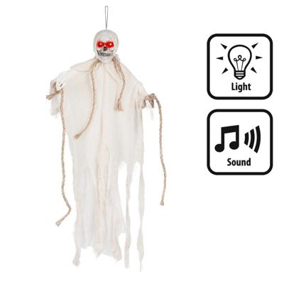 Halloween Hangende Skeleton Ghost 55 cm - Boland