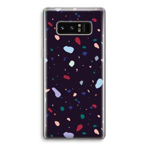 Dark Rounded Terrazzo: Samsung Galaxy Note 8 Transparant Hoesje