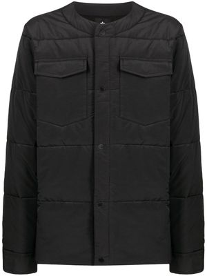 Maharishi veste matelassée à design sans col - Noir