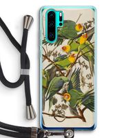 Carolinaparkiet: Huawei P30 Pro Transparant Hoesje met koord