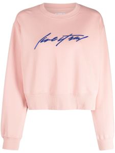 izzue sweat à ornements strassés - Rose