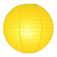 Gele lampion rond 25 cm - Feestlampionnen - thumbnail