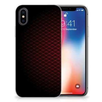 Apple iPhone X | Xs | TPU bumper | Geruit Rood
