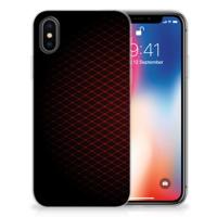 Apple iPhone X | Xs | TPU bumper | Geruit Rood