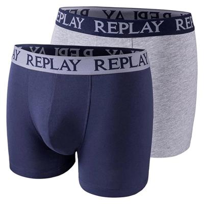 Replay - 2-pack Boxershort - Blauw/Grijs