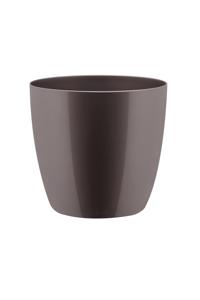 Bloempot Brussels diamond rond 14 cm oyster pearl - Elho