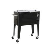 Koelbox DKD Home Decor 74 x 43 x 83 cm Zwart Staal Aluminium Polypropyleen 56 L