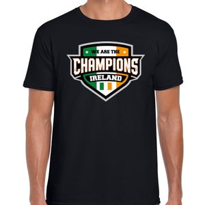 We are the champions Ireland / Ierland supporter t-shirt zwart voor heren