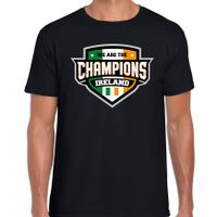 We are the champions Ireland / Ierland supporter t-shirt zwart voor heren - thumbnail