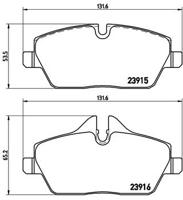 Remmenset, remschijf BREMBO, Remschijftype: Binnen geventileerd, Inbouwplaats: Achteras: , u.a. für Mini