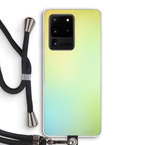 Minty mist pastel: Samsung Galaxy S20 Ultra Transparant Hoesje met koord