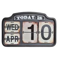 Kalender DKD Home Decor Metaal 42 x 3,5 x 27 cm Zwart Wit Kalender DKD Home Decor Metaal 42 x 3,5 x 27 cm Zwart Wit