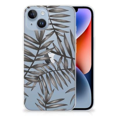 Apple iPhone 14 | TPU Case | Leaves Grey Apple iPhone 14 | TPU Case | Leaves Grey