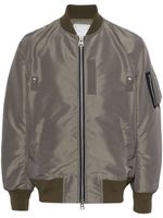 sacai veste bomber à fermeture zippée - Vert