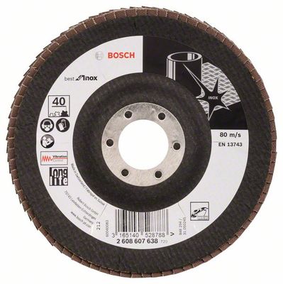 Bosch Accessoires 1 Lamellenschijf 125 X581, Best for Inox haaks, 40 - 2608607638