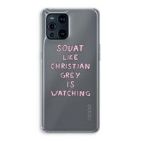Christian Grey: Oppo Find X3 Transparant Hoesje - thumbnail
