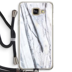 Gestreepte marmer: Samsung Galaxy A5 (2016) Transparant Hoesje met koord