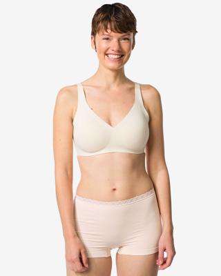HEMA Damesboxer naadloos micro met kant naturel (naturel)